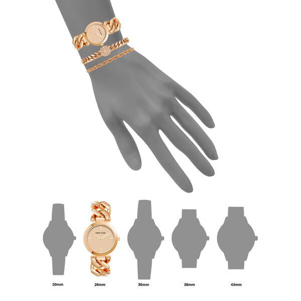 Anne Klein Quartz Analog Rose Gold Round Dial Rose Gold Metal Strap Watch For Women - image number 3