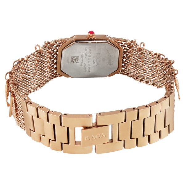 Titan Raga X Masaba Rose Gold Dial Analog Bimetal Strap Watch for Women - image number 3