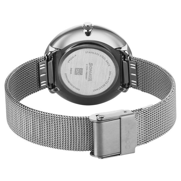 Sonata Modern Edit Quartz Analog Blue Dial Stainless Steel Strap Watch For Women - image number 4