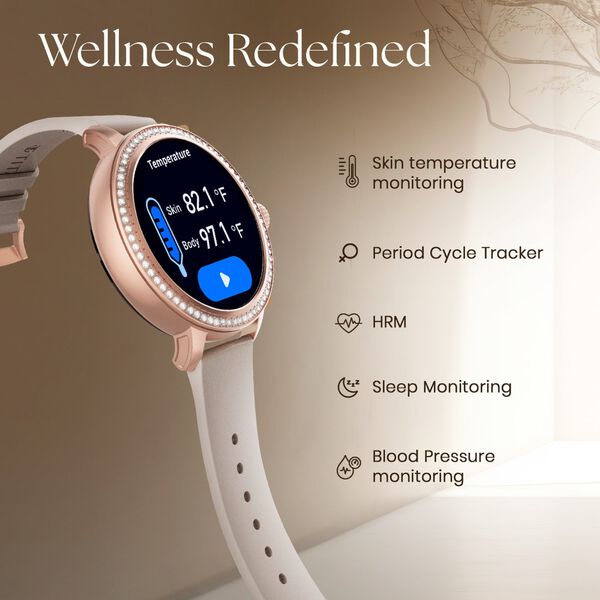 Titan Valerie Premium Smartwatch with All 316L SS construction, Skin Temp. Sensor, Women’s Health, SingleSync BT Calling - image number 4