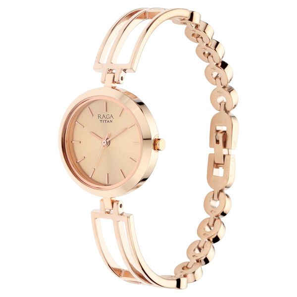 Titan Raga Viva Rose Gold Metal Analog Strap Watch for Women - image number 2