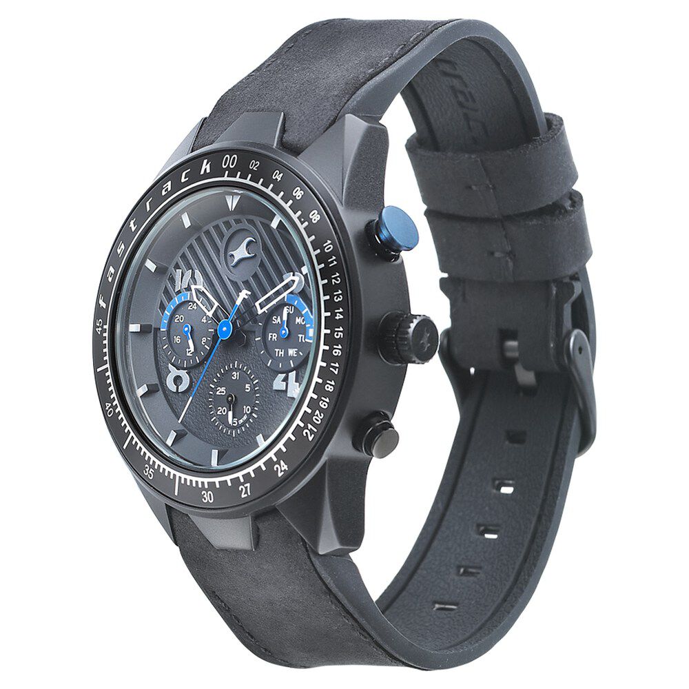 Buy Online Fastrack All Nighters Quartz Multifunction Black Dial