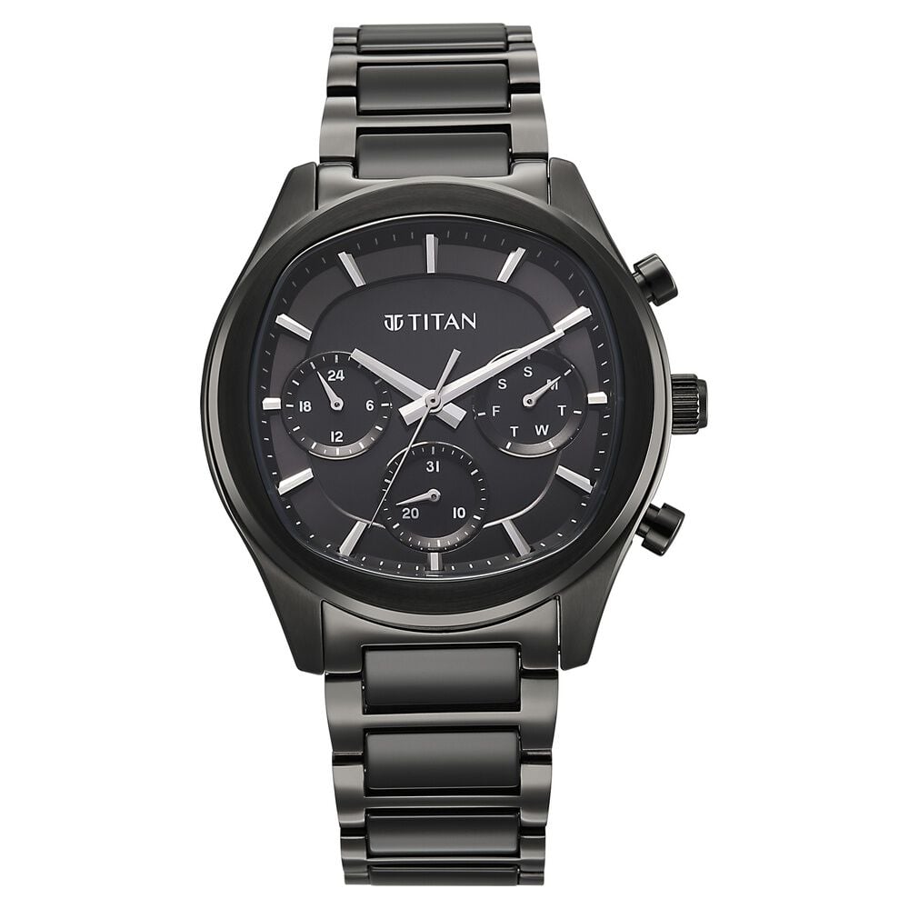 Titan Classique Ceramic Fusion Men's Multi-Function Watch with Glossy Steel Case & Mineral Crystal-picture-18
