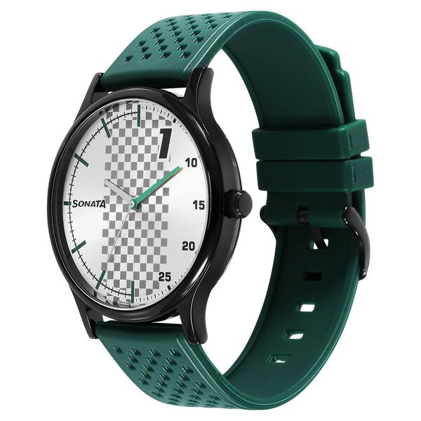 Sonata RPM Grey Dial Plastic Strap Watch for Men - image number 1