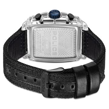 Police Quartz Chronograph Black Dial Multicoloured Silicone Strap Watch For Men