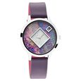Fastrack Fit Outs Quartz Analog with Date Multicoloured Dial Leather Strap Watch for Girls