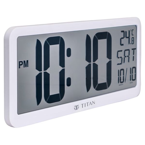 Titan Premium Digital Clock - Digital LCD Panel Battery Operated No Wires Modern Minimalist Design Decorative Wall Decor - image number 3