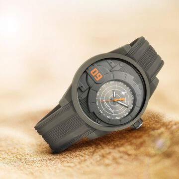 Fastrack Trendies Quartz Analog Grey Dial Silicone Strap Watch for Guys