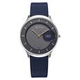 Titan Edge Murals Quartz Analog Pink Dial Black Leather Strap Watch For Men