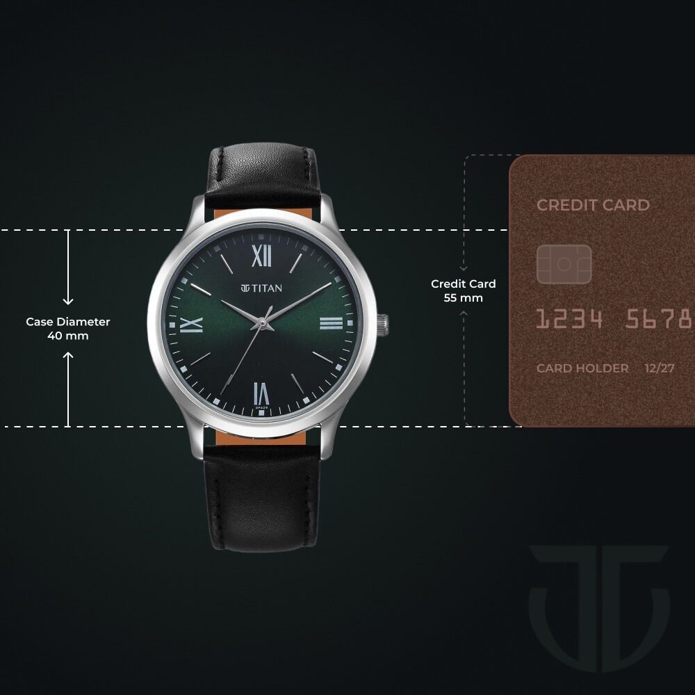 Buy Online Titan Karishma Quartz Analog Green Dial Leather Strap