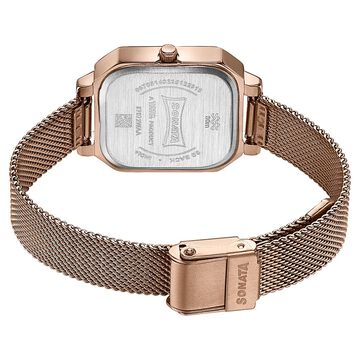 Sonata Modern Edit Quartz Analog Grey Dial Stainless Steel Strap Watch For Women