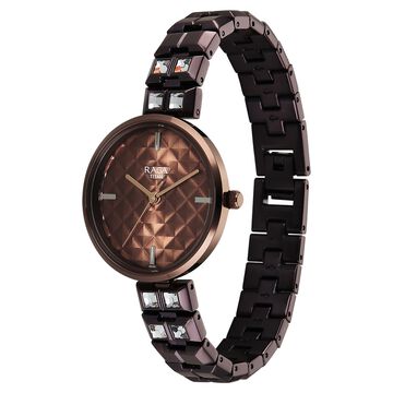 Titan Raga Contempore Quartz Analog Brown Dial Metal Strap Watch For Women