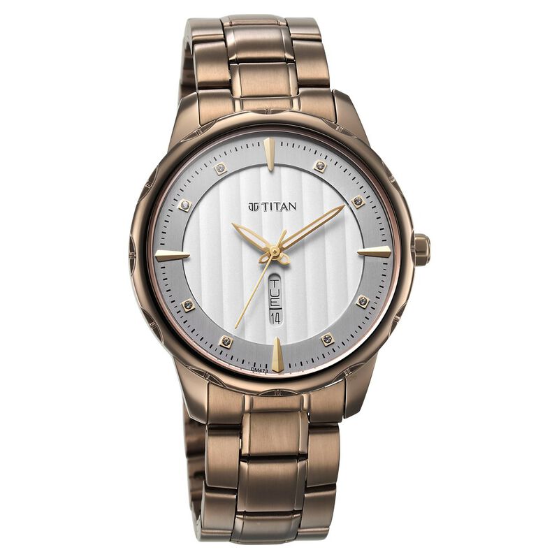 Titan Regalia Analog with Day and Date Opulent White Dial Watch for Men - image number 0