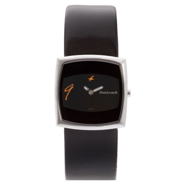 Fastrack Quartz Analog Black Dial Leather Strap Watch for Girls - image number 0