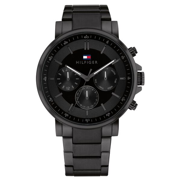Tommy Hilfiger Multifunction Black Stainless Steel Strap for Men - image number 0
