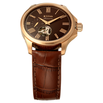 Titan Signature Atrium Offset Seconds Open Heart Automatic