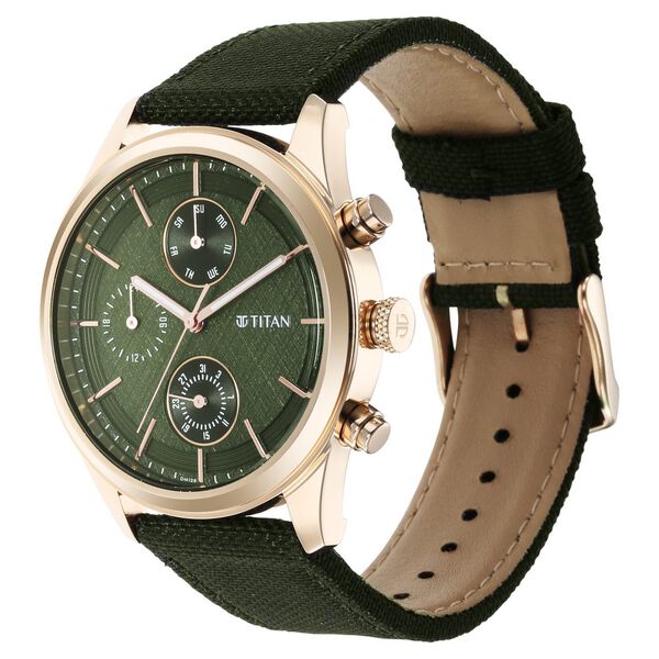 Titan Neo Splash Green Dial Quartz Analog with Date Fabric Strap watch for Men - image number 2