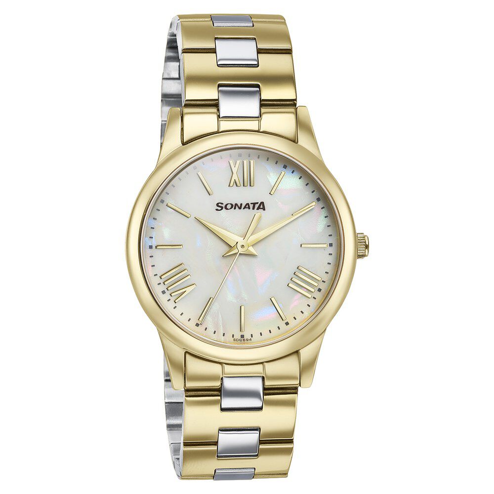 Sonata analog white dial women's watch new arrivals