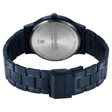 Sonata Aspire Quartz Analog Blue Dial Stainless Steel Strap Watch For Men