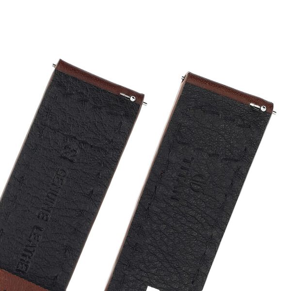 22 mm Brown Genuine Leather Straps for Men - image number 4