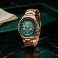 Titan Regalia Opulent Two-Eye Multifunction Brown Panda Dial Rose Gold And Steel Bimetal Strap Watch For Men