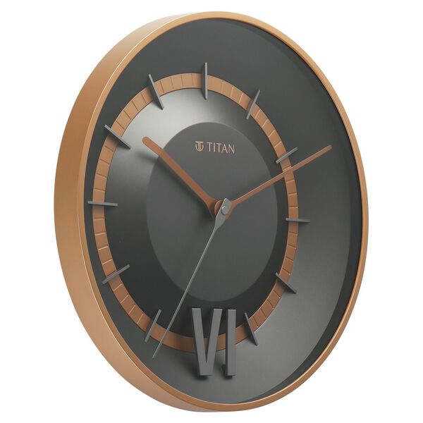 Titan Contemporary Wall Clock with Grey Dial Silent Sweep Technology - 32 cm x 32 cm (Medium) - image number 2