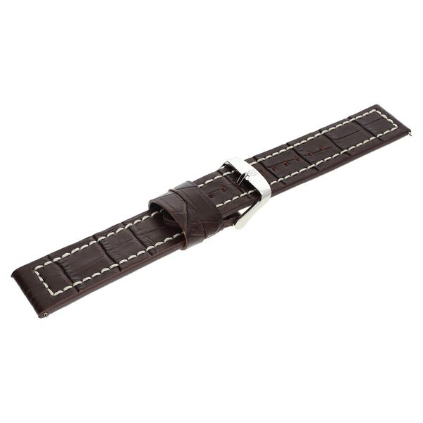 20 mm Brown Genuine Leather Strap for Men - image number 3