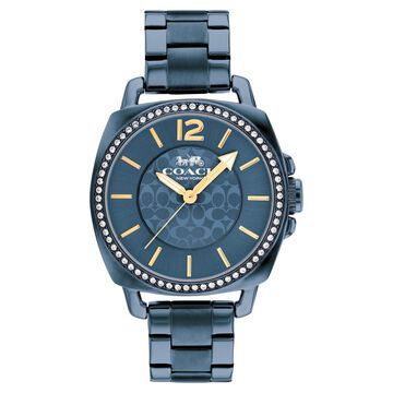 Coach Quartz Analog Blue Dial Stainless Steel Strap Watch for Women