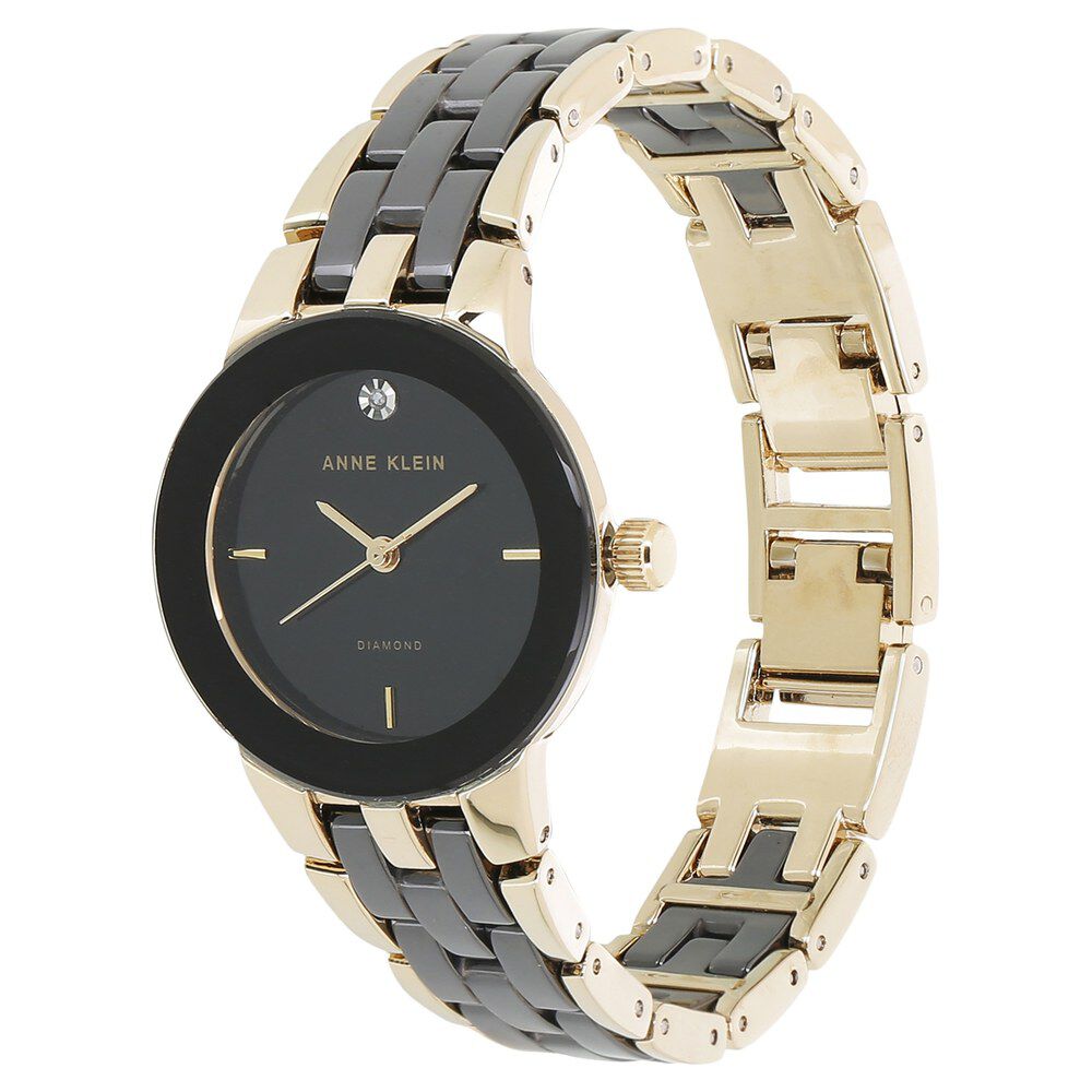 Buy Online Anne Klein Quartz Analog Black Dial Ceramic Strap Watch for Women ncak1610bkgbw Titan