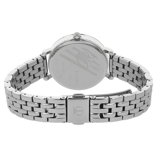 Titan Quartz Analog Silver Dial Stainless Steel Strap Watch for Women - image number 3