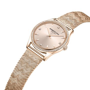 Kenneth Cole Quartz Analog Rose Gold Dial Stainless Steel Strap Watch for Women