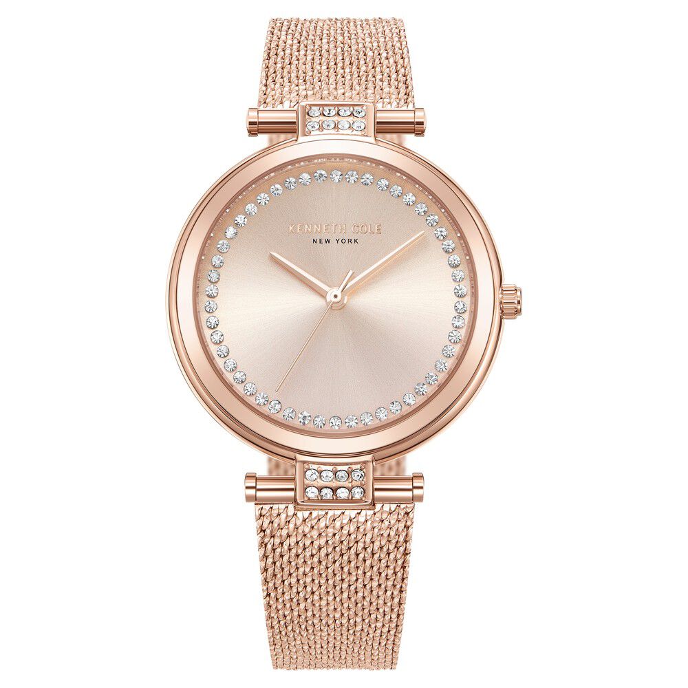 Buy Online Kenneth Cole Quartz Analog Rose Gold Dial Stainless Steel Strap Watch for Women kcwlg0026802ld Titan