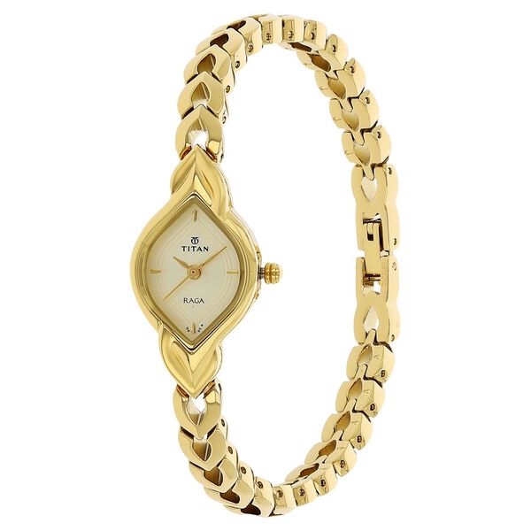 Titan Raga Champagne Dial Women Watch With Metal Strap - image number 1