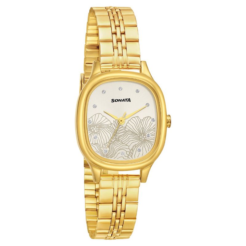 Sonata Linnea Silver Dial Women Watch With Stainless Steel Strap