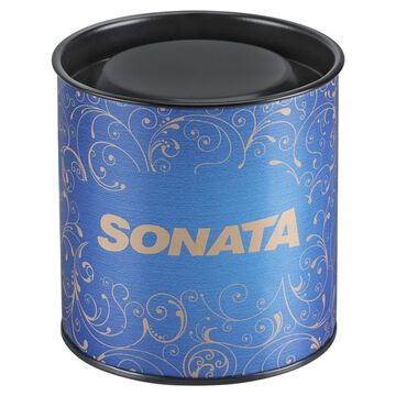 Sonata Unveil Quartz Multifunction Black Dial Leather Strap Watch for Men