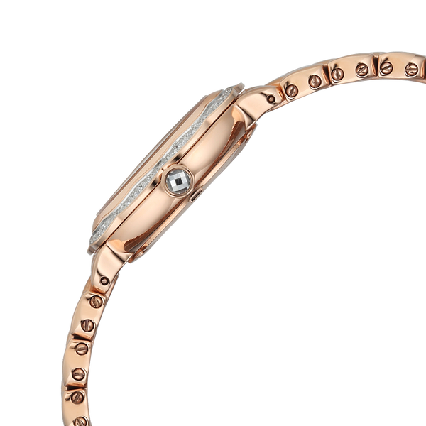 Titan Raga Paris, with Love  Analog White Mosaic Pattern Mother of Pearl Dial Red Stainless Steel Strap Watch For Women - image number 3