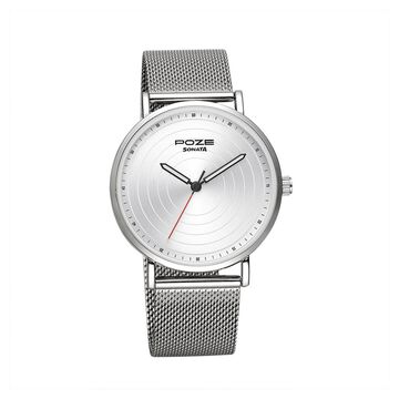 Poze by Sonata Quartz Analog Silver Dial Stainless Steel Strap Watch for Men