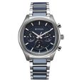 Titan Classique Ceramic Fusion Men's Multi-Function Watch with Glossy Steel Case & Mineral Crystal
