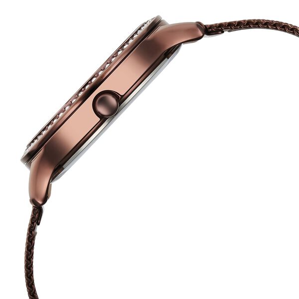 Titan Purple Glam It Up Brown Dial Analog with Date Stainless Steel Strap Watch for Women - image number 3