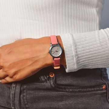Sonata Splash White Dial Women Watch With Leather Strap