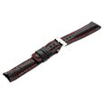 20 mm Black Genuine Leather Straps for Men - image number 3