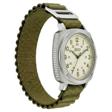Zoop Metal Analog Watch with Olive Green Alpine Strap for Boys Girls Kids from House of Titan