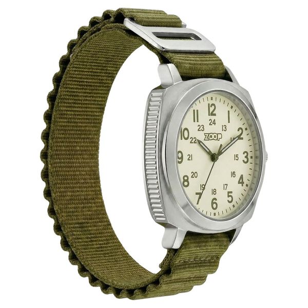 Zoop Metal Analog Watch with Olive Green Alpine Strap for Boys Girls Kids from House of Titan - image number 4