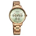 Titan Purple Razzle Dazzle Quartz Analog with Day and Date Green Dial Rose Gold Stainless Steel Strap Watch For Women - image number 1