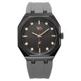 Vyb Rebel By Fastrack Quartz Analog Black Dial Grey Silicone Strap Watch For Guys - image number 1