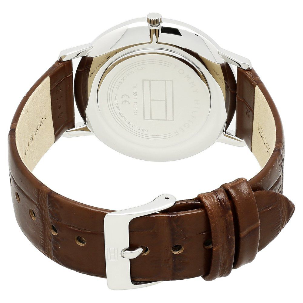 Buy Online Tommy Hilfiger Quartz Analog Blue Dial Leather Strap Watch for Men neth1791514w Titan
