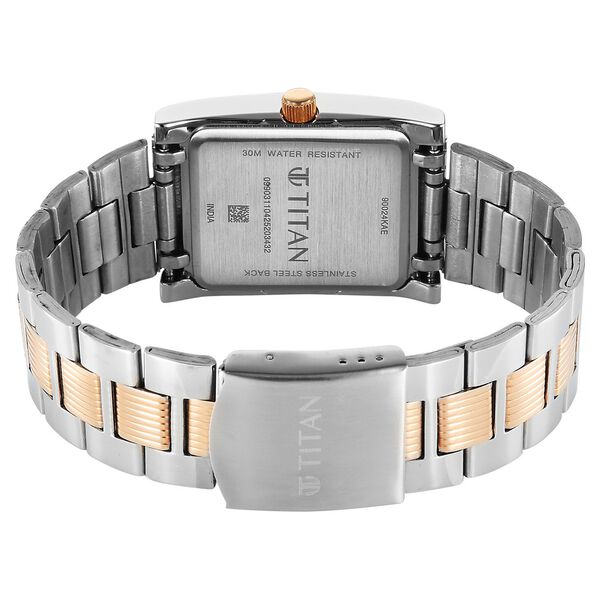 Titan Karishma Wedding Edit Analog with Day Date With Blue Dial Two Toned Stainless Steel Strap Watch for Men - image number 5