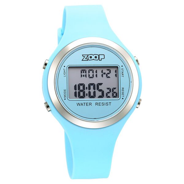 Zoop Digital Dial Blue Silicone Strap Watch For Kids - image number 0