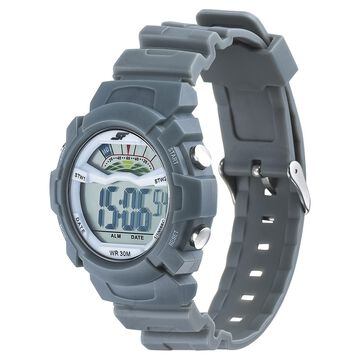 SF Digital Dial Grey PU Strap Watch for Men