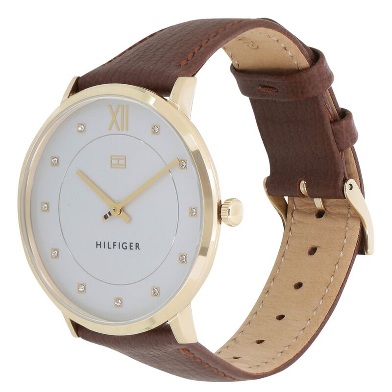 Tommy Hilfiger Quartz Analog White Dial Leather Strap Watch for Men - image number 1